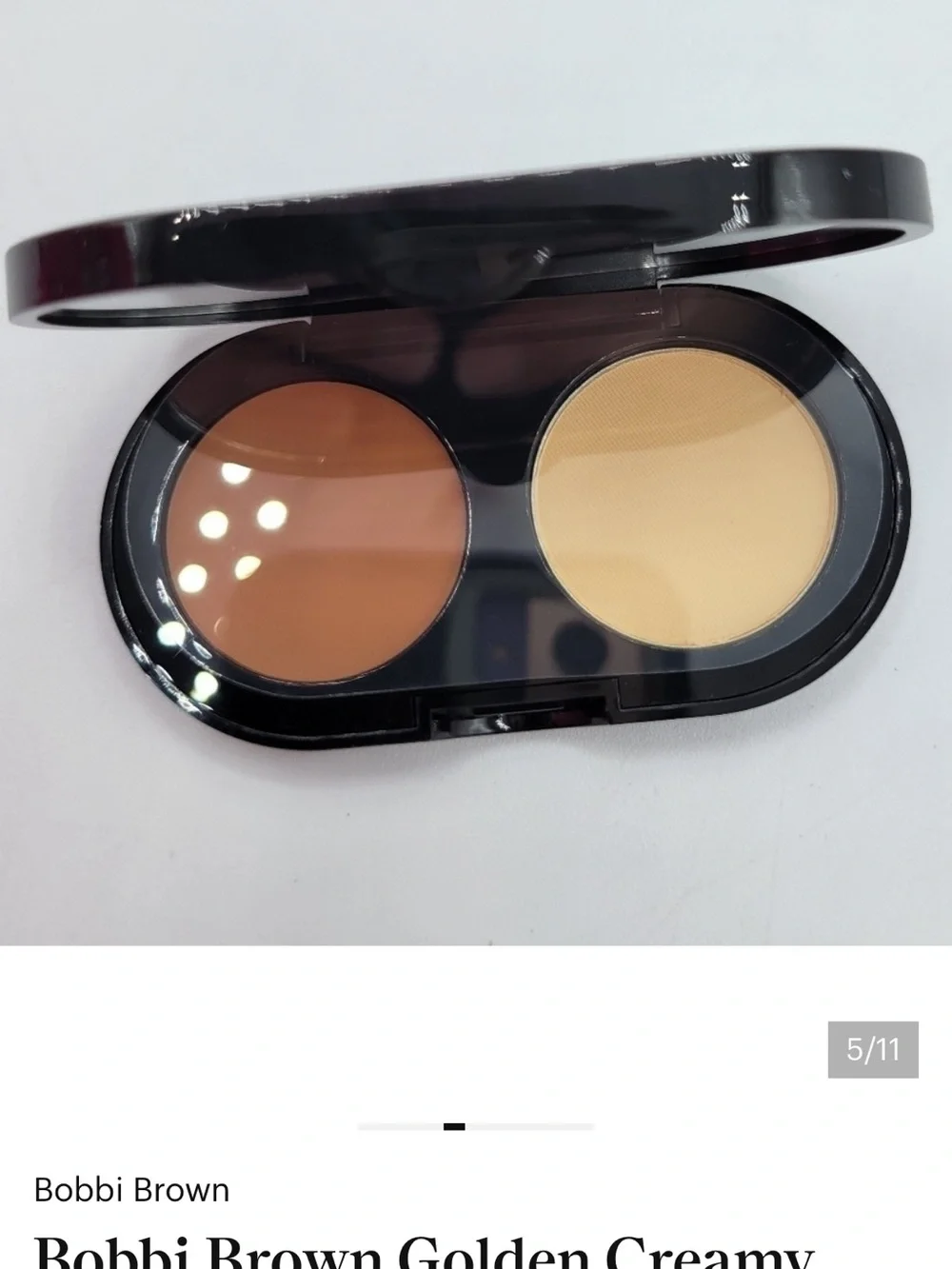 Bobbi Brown Concealer Duo in Cream and Warm Tan Golden is the color